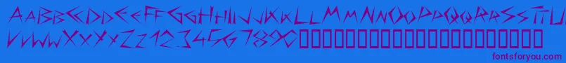 Lisätietoja Bizarre-fontista Bizarre-fontti – violetit fontit sinisellä taustalla