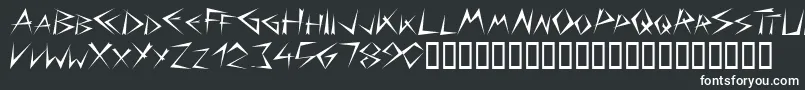 Bizarre Font – White Fonts on Black Background
