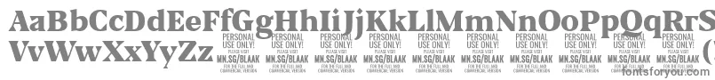 BlaakBlack PERSONAL Font – Gray Fonts on White Background