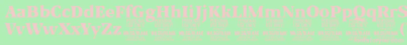 BlaakBlack PERSONAL Font – Pink Fonts on Green Background