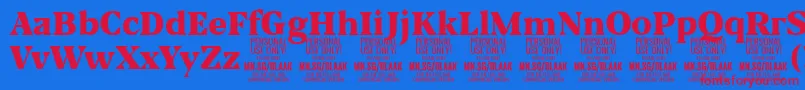BlaakBlack PERSONAL Font – Red Fonts on Blue Background