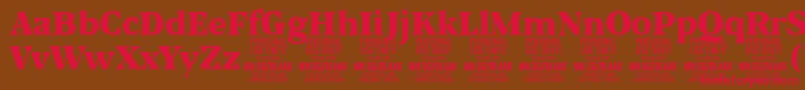BlaakBlack PERSONAL Font – Red Fonts on Brown Background