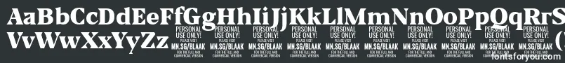 BlaakBlack PERSONAL Font – White Fonts on Black Background