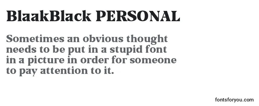 BlaakBlack PERSONAL Font