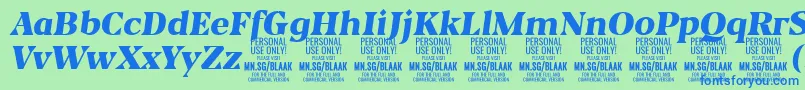 fuente BlaakBlackItalic PERSONAL – Fuentes Azules Sobre Fondo Verde