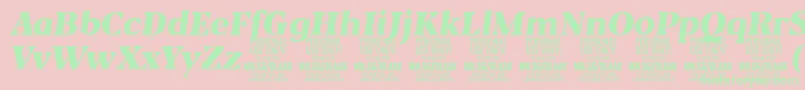 fuente BlaakBlackItalic PERSONAL – Fuentes Verdes Sobre Fondo Rosa