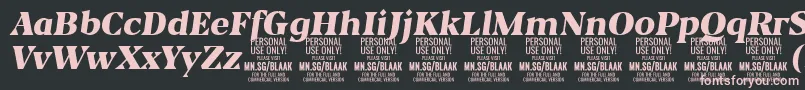 fuente BlaakBlackItalic PERSONAL – Fuentes Rosadas Sobre Fondo Negro