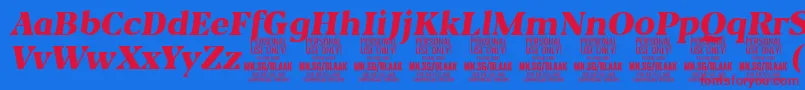 BlaakBlackItalic PERSONAL Font – Red Fonts on Blue Background