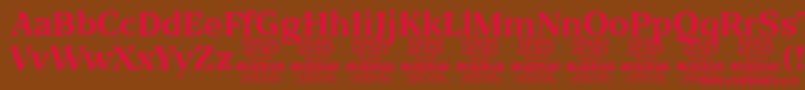 BlaakBold PERSONAL Font – Red Fonts on Brown Background