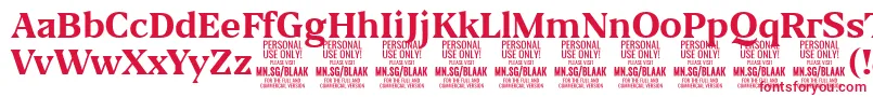 Fonte BlaakBold PERSONAL – fontes vermelhas