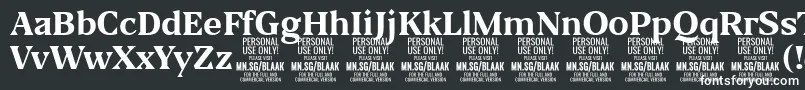 Шрифт BlaakBold PERSONAL – белые шрифты