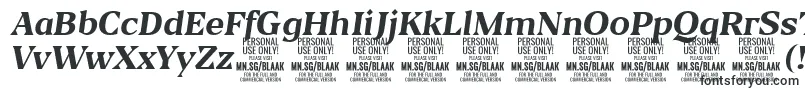 Шрифт BlaakBoldItalic PERSONAL – шрифты для Adobe Premiere Pro
