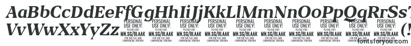 BlaakBoldItalic PERSONAL-Schriftart – Schriften für YouTube