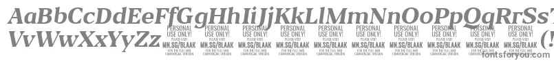 BlaakBoldItalic PERSONAL Font – Gray Fonts