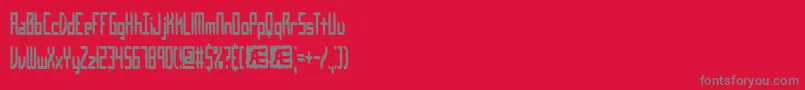 Inevitab Font – Gray Fonts on Red Background