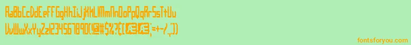 Inevitab Font – Orange Fonts on Green Background