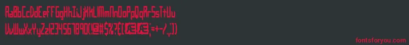 Inevitab Font – Red Fonts on Black Background