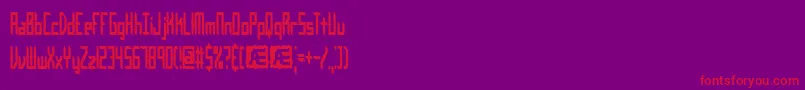 Inevitab Font – Red Fonts on Purple Background