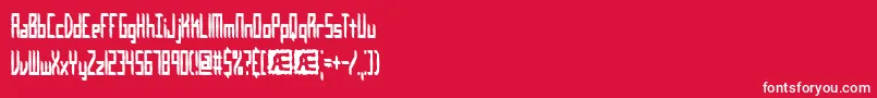 Inevitab Font – White Fonts on Red Background