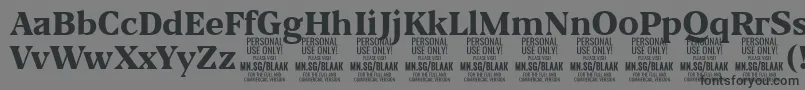 BlaakExtraBold PERSONAL Font – Black Fonts on Gray Background