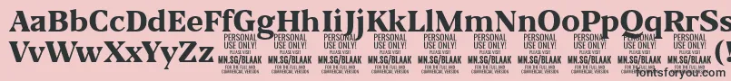 BlaakExtraBold PERSONAL Font – Black Fonts on Pink Background