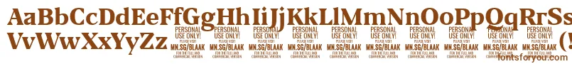 BlaakExtraBold PERSONAL Font – Brown Fonts on White Background