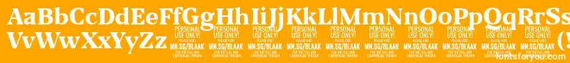 BlaakExtraBold PERSONAL Font – White Fonts on Orange Background