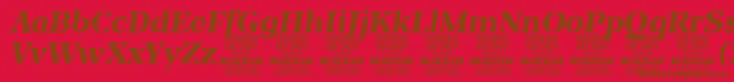 BlaakExtraBoldItalic PERSONAL Font – Brown Fonts on Red Background