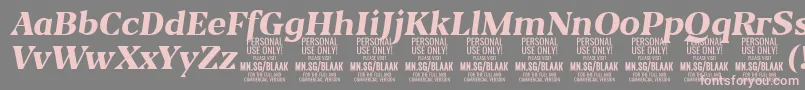 BlaakExtraBoldItalic PERSONAL Font – Pink Fonts on Gray Background