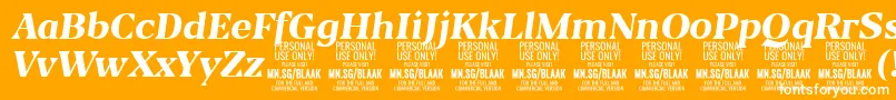 BlaakExtraBoldItalic PERSONAL Font – White Fonts on Orange Background