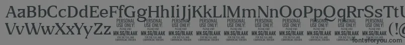 BlaakLight PERSONAL Font – Black Fonts on Gray Background