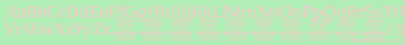 BlaakLight PERSONAL Font – Pink Fonts on Green Background