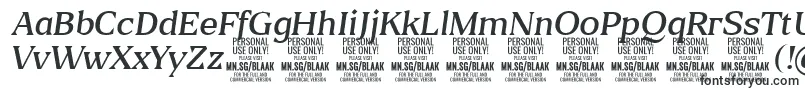 BlaakLightItalic PERSONAL-fontti – Piirosten fontit