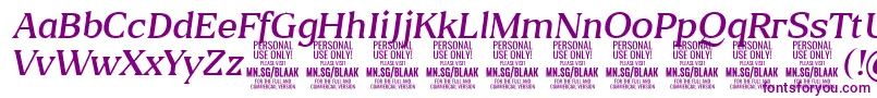 BlaakLightItalic PERSONAL Font – Purple Fonts