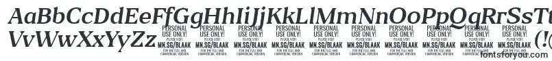 BlaakRegularItalic PERSONAL-fontti – Fontit Discordille