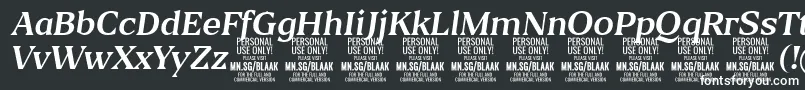 Czcionka BlaakRegularItalic PERSONAL – białe czcionki