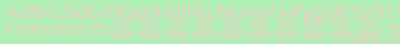 BlaakThin PERSONAL Font – Pink Fonts on Green Background