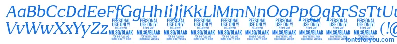 Fonte BlaakThinItalic PERSONAL – fontes azuis
