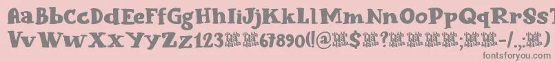 Blabbermouth DEMO Font – Gray Fonts on Pink Background