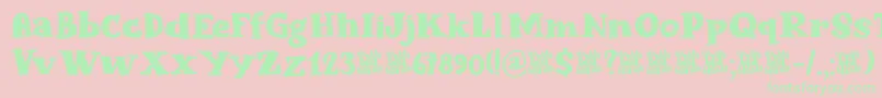 Blabbermouth DEMO Font – Green Fonts on Pink Background