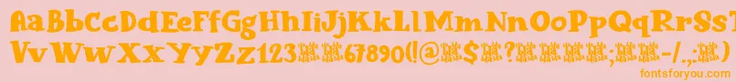 Blabbermouth DEMO Font – Orange Fonts on Pink Background