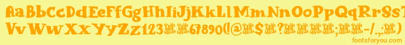 Blabbermouth DEMO Font – Orange Fonts on Yellow Background