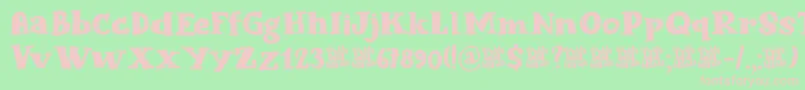 Blabbermouth DEMO Font – Pink Fonts on Green Background