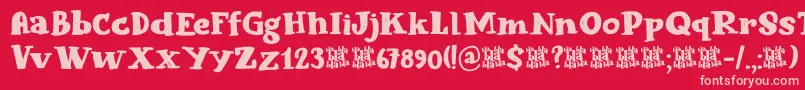 Blabbermouth DEMO Font – Pink Fonts on Red Background