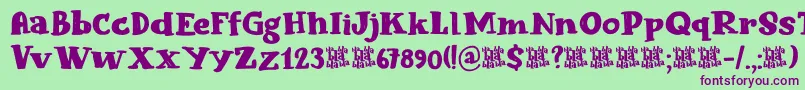 Blabbermouth DEMO Font – Purple Fonts on Green Background