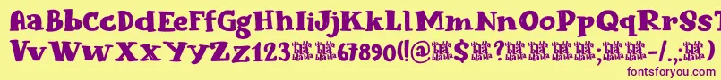 Blabbermouth DEMO Font – Purple Fonts on Yellow Background