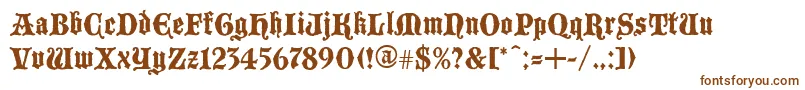 Шрифт BLACC    – коричневые шрифты на белом фоне