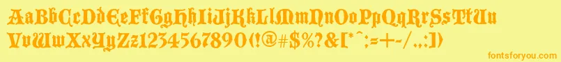 More about BLACC Font BLACC Font – Orange Fonts on Yellow Background