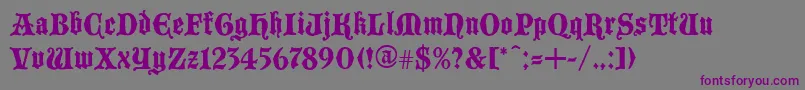 Шрифт BLACC    – фиолетовые шрифты на сером фоне