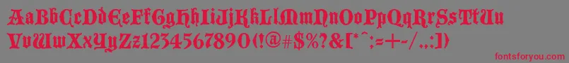 BLACC    Font – Red Fonts on Gray Background